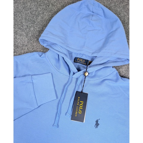Polo Ralph Lauren Lightweight Mesh Hoodie Mens Medium Blue Navy Pony NWT